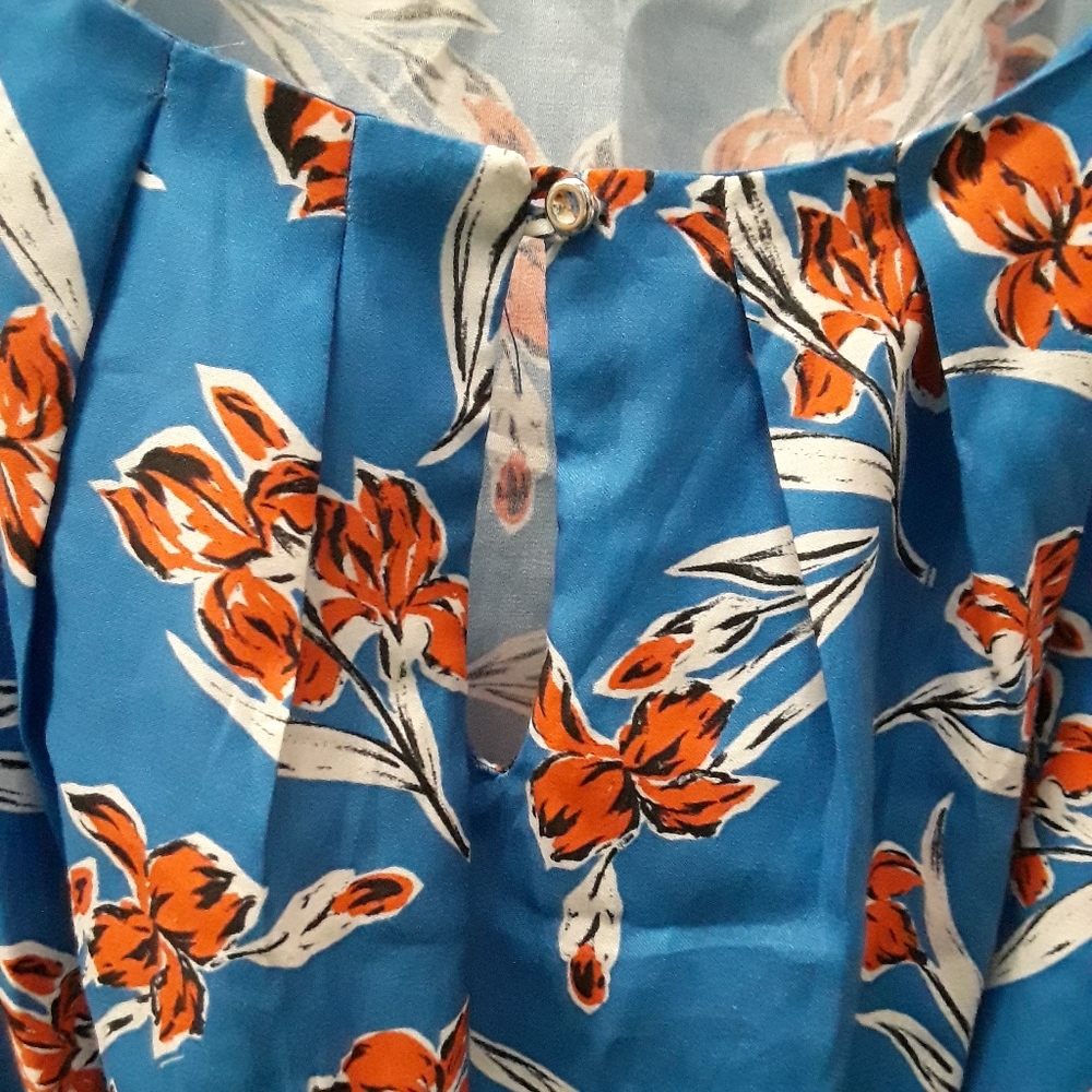 French brand Antonelle blue & orange floral dress